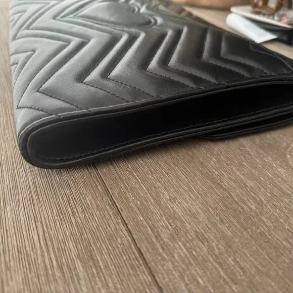 Gucci Calfskin Matelasse GG Marmont Clutch Black - Picture 4 of 11